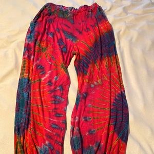 Tie dye harem pants
